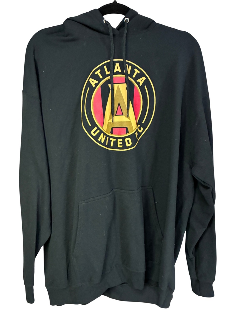 Black Hoodie with Gold & Red Crest